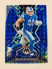 Malcolm Rodriguez 2022 Mosaic RC Blue 99/99 LAST Prizm Color Match SP #400 Lions