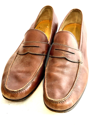 Tanino Crisci Mens Leather Penny Loafers Brown Size 11 1/2 Tanino Crisci Mens Leather Penny Loafers Brown Size 11 1/2