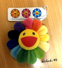 Takashi Murakami Kaikai Kiki Flowers Rainbow Key Chain Plush Batch Genuine New