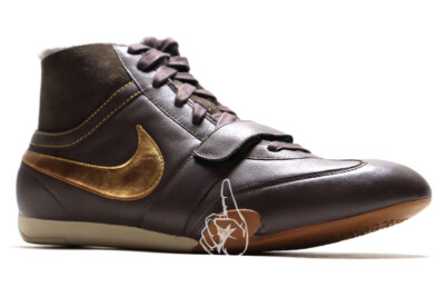 靴 SERPENT NIKE SPRINT SISTER MID PREMIUM FUR SNEAKERS WOMEN SHOES BROWN/GOLD