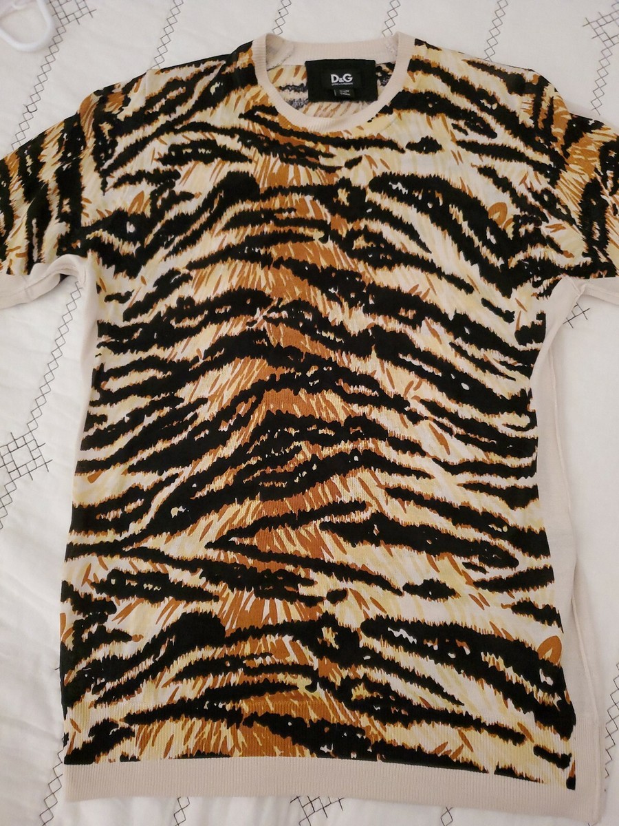 Dolce gabbana animal print silk top SZ 42 | eBay