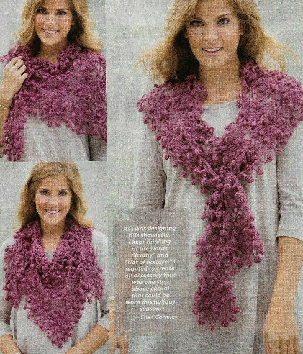 How To Add Fringe To A Crochet Scarf FLOWER FRINGE SHAWLETTE WRAP