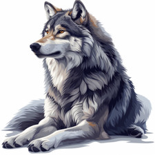 Wandtattoo Aufkleber | Wolf | Wandaufkleber 18X18 cm Groß