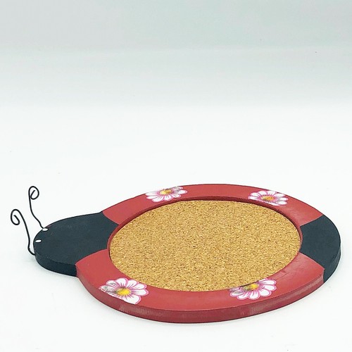 Set of 4 Ladybug Shaped Wooden Drink Coasters - Picture 3 of 6