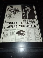 Joe Barry Today I Started Loving You Again Rare Original Promo Poster Ad Framed!