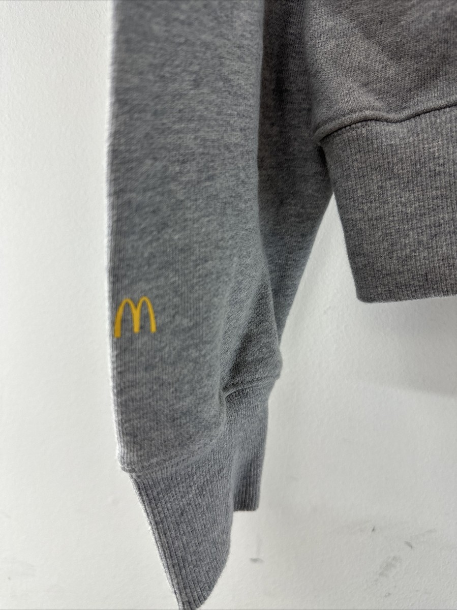 BTS X MCDONALDS LIMITED EDITION AUTHENTIC LOGO ZIP UP HOODIE GREY