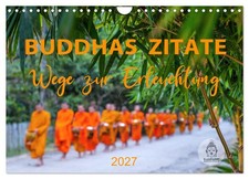 Calendar 2027 US Version Buddha Quotes Paths To Enlightenment Wall Calendar