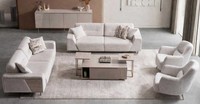 3 Sitzer Sofa Sessel Wohnzimmer Stil Modern Farbe Weiß Bequem Neu Weich