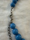 Authentic Vintage 80s/90s Chunky Graduated Bead Necklace Light Blue Adjustable — photo 6