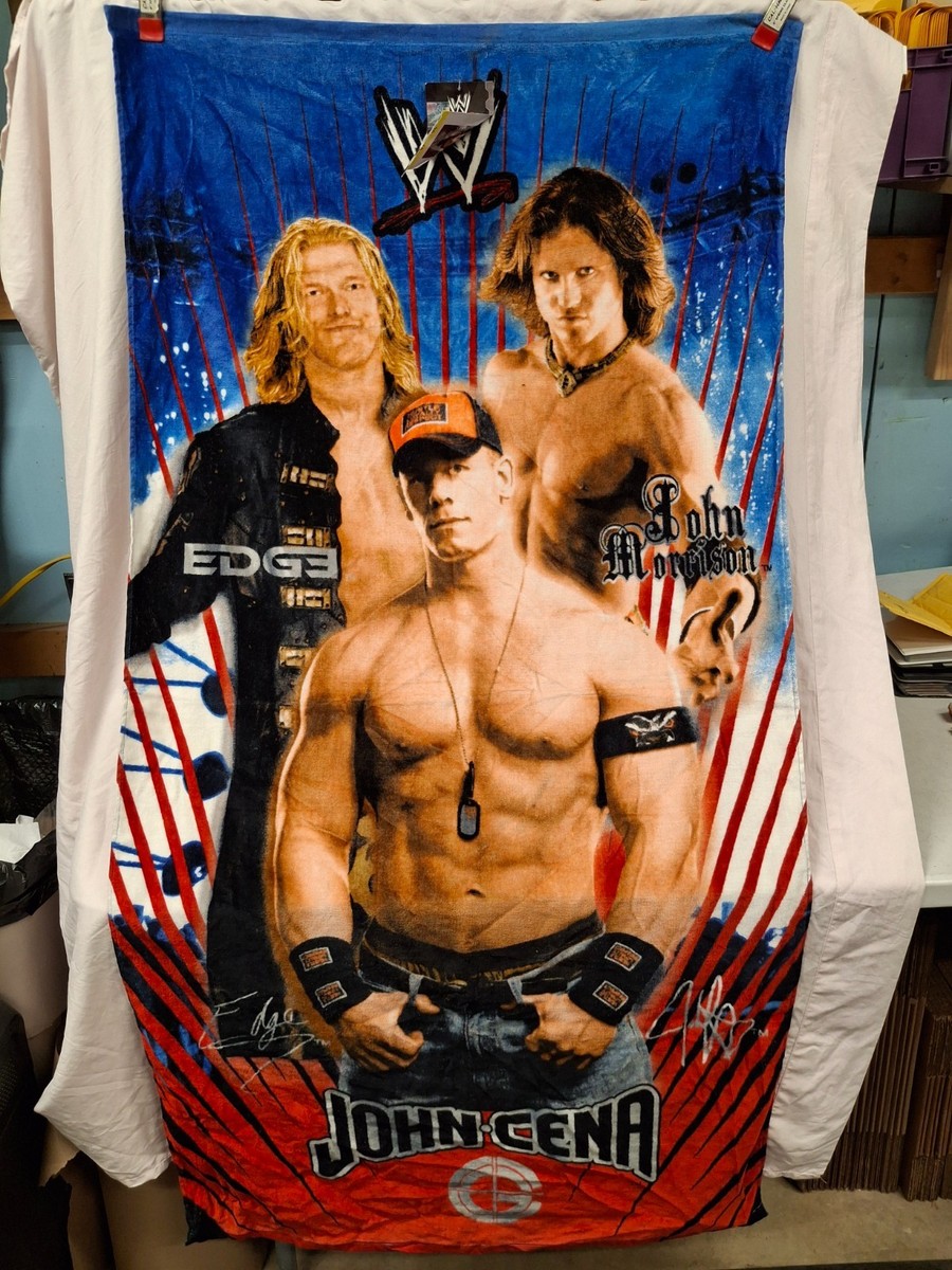 WWE Beach Towel 100% Cotton John Cena , John Morrison, Edge