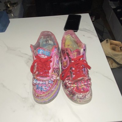 Nike Air Force 1 Custom Graffiti Multicolor Pink Red Street Art Sneakers