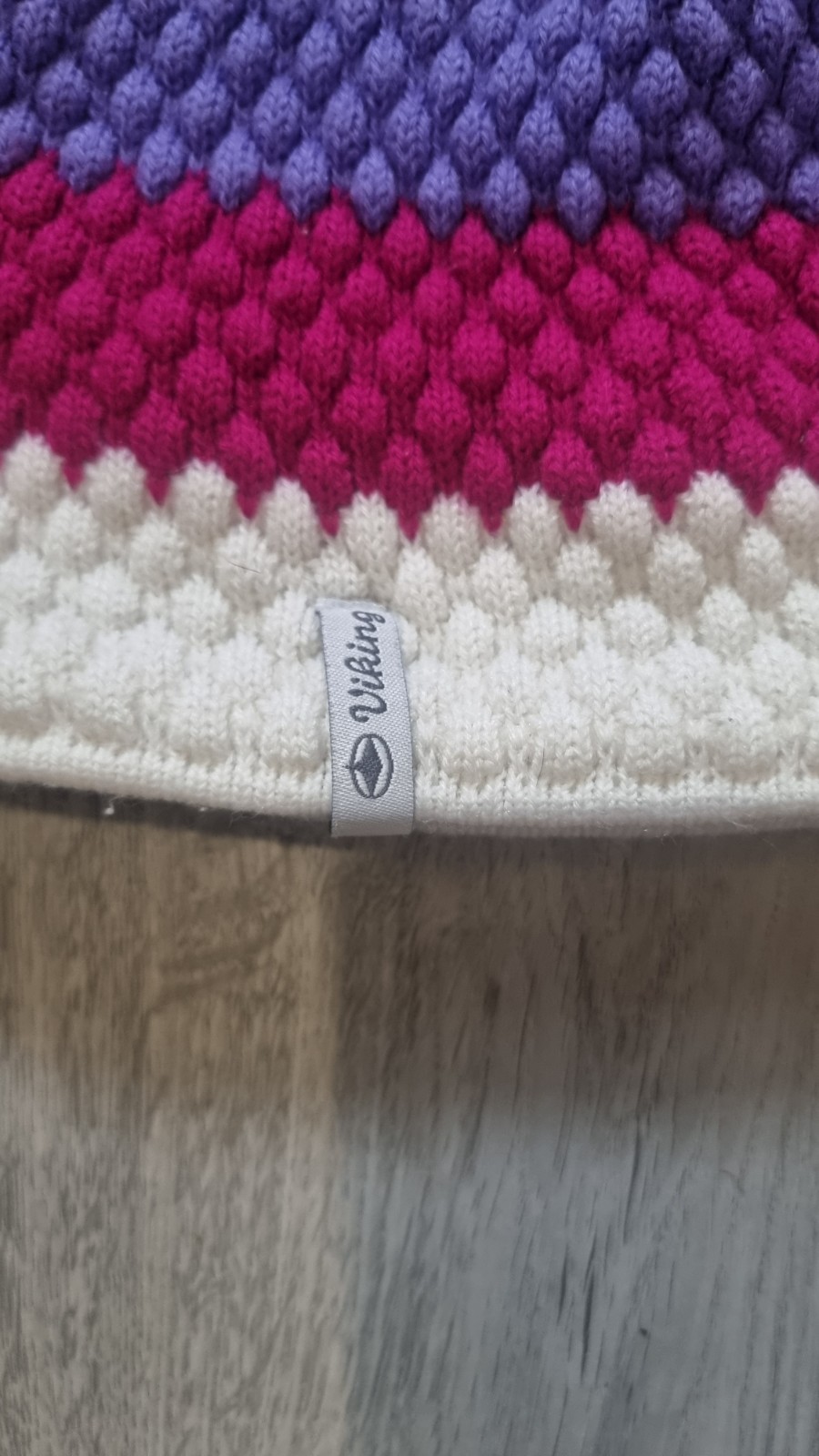 Viking Womens Beanie Hat One Size Pink Purple Blue Cream Fleece Lined Ski Winter image 5