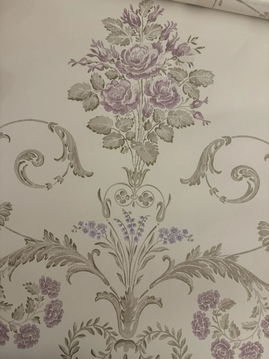 Papel pintado lavanda Laura Ashley Henrietta 6 rollos disponibles PPR