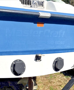 Exhaust Transom outlet tips 3" Flappers 1990 Mastercraft ProStar 190 Black Boat