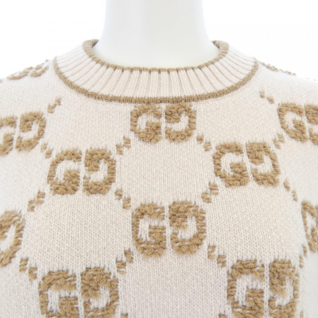 Authentic Gucci GG Boucle Wool Jacquard Top 770059 XKCNA Knit #230-000-426-1734 image 5