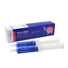 Pulpdent ET-50R Etch-Rite 38% Dental Etching Gel Jumbo 2/Pk 25 mL