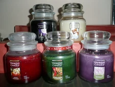 Yankee Candle Medium 14.5 oz Jar Candle FALL WINTER Choose your favorite scents