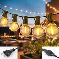 10/25/30/50 LED Außen Lichterkette Glühbirnen G40 Birnen Garten Party 3M-15M
