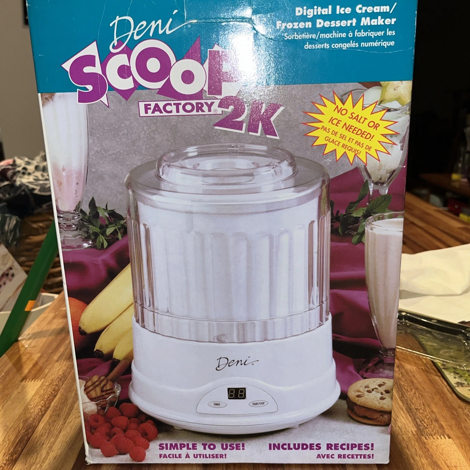 Demi Premier White Ice Cream and Frozen Dessert Maker 1 -1-2 Quart