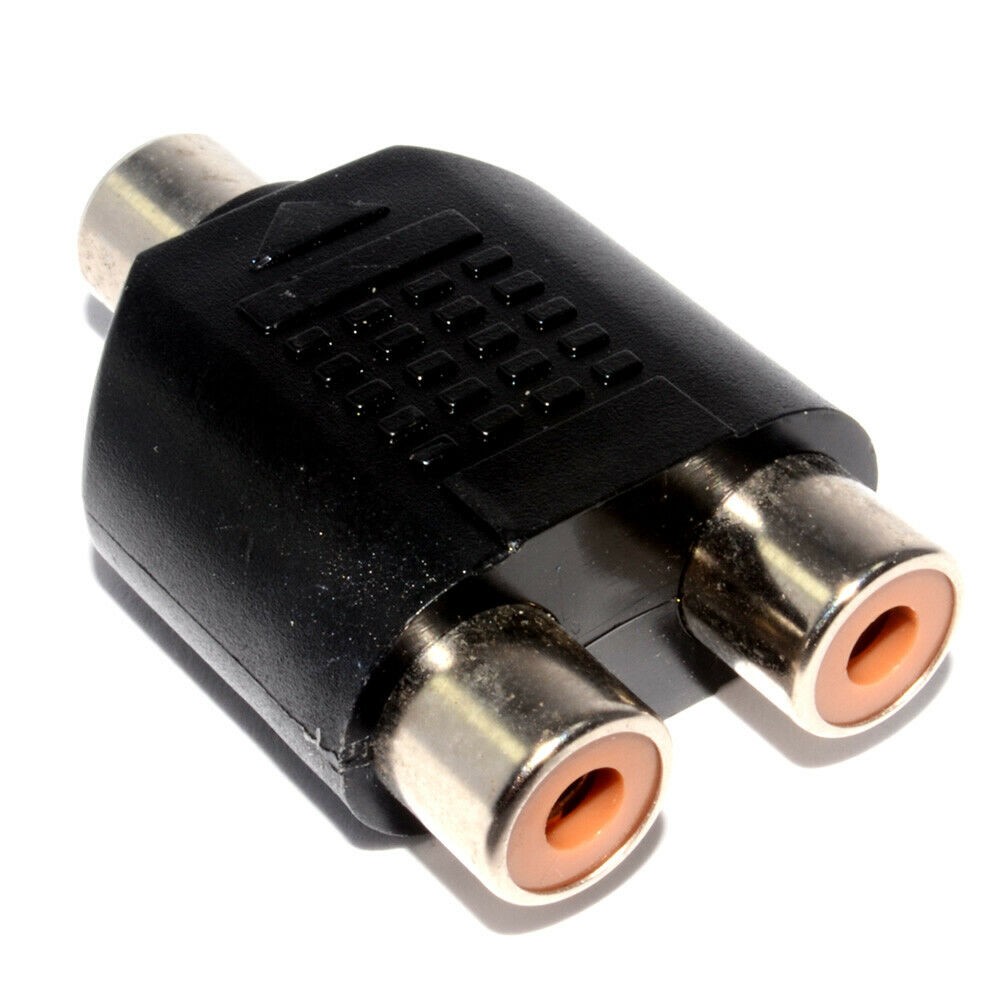 RCA Phono Twin Sockets to 3.5mm Mono Jack Socket Adapter Audio Lead HiFi