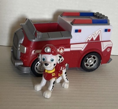 Paw Patrol Marshall Ambulance EMT Vehicle & Figure Complete Set VHTF Toy