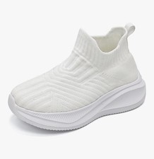 Niñas Niños Zapatos Niños Calcetín Sin Cordones Tenis Informales Caminar Atlético Talla 13.5