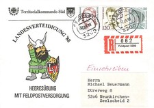 155415) Feldpost Bundeswehr Privat-GSU Heeresübung 1988, Einschreiben mit ZF