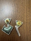 Modernist Unique Earrings: Yossi Steinberg. Hand Painted Acrylic Resin Abstract — photo 4