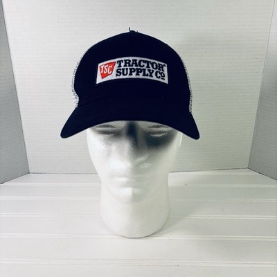 Tractor Supply Co Mesh Trucker Snapback Hat Cap Black White