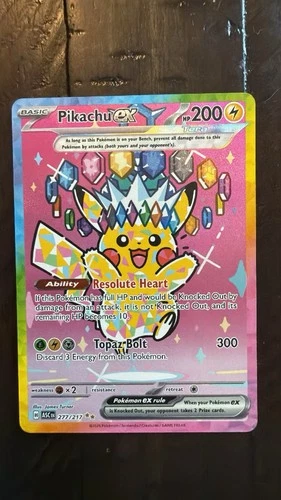 New ListingPokémon TCG Pikachu ex 277/217 Ascended Heroes SIR Special Illustration Rare NM