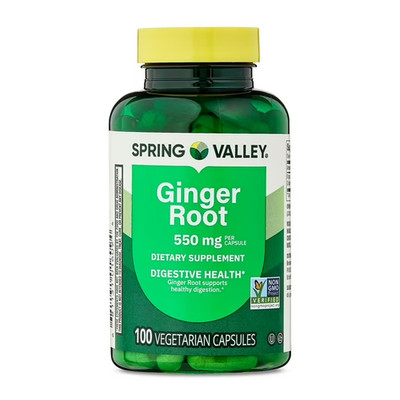 Spring Valley Ginger Root 550mg 100 Vegetarian Capsules