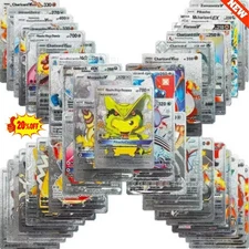 New Foil SILVER PACK 55 CARDS TCG GX Vmax GX Card Charizard Rare Pokemon