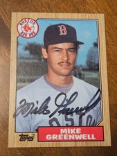 1987 Topps MIKE GREENWELL Red Sox In-Person Signed Autographed AUTO