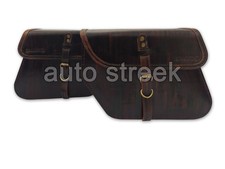 Per Reale Enfield Classico 650 Antico Marrone Sella Borse Coppia