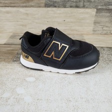 New Balance 574 New-B Hook And Loop Kids Shoes Sz 7 Black Beige Sneakers