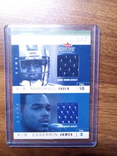 2003 Fleer Marshall Faulk & Edgerrin James Touchdown Threats JERSEY CARD /200