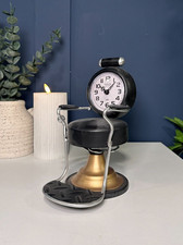 Black Vintage Barber Chair Desk Table Clock Gift | Vintage Retro Style Clock