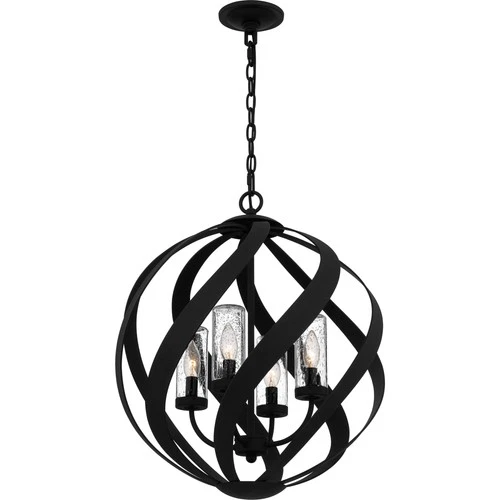 Quoizel BMS3520 Blacksmith 4 Light 20"W Multi Light Pendant - Black - Picture 6 of 9