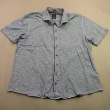 Johnnie-O Shirt Mens Large Short Sleeve Casual Button Front Lightweight Blue