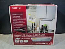 SONY ICF-CDK70 FM/AM 3 CD KITCHEN CLOCK RADIO NEW