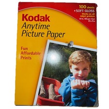 Kodak Picture Paper Soft Gloss 100 Sheets 8 1/2 X 11 Pkg opened 1 or 2 used