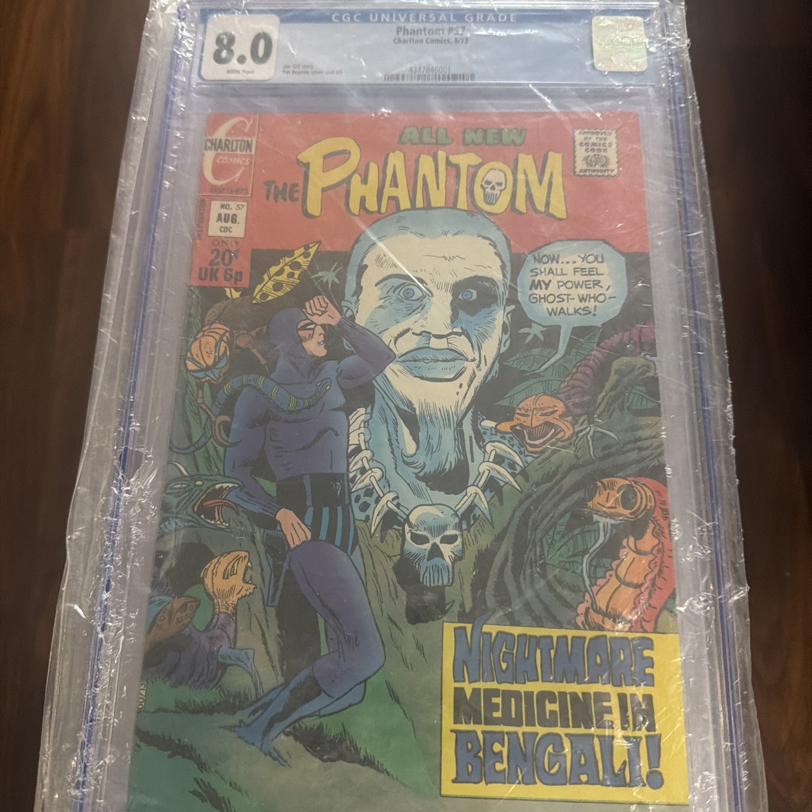 Charlton Comics The Phantom #57 1973 CGC 8.0