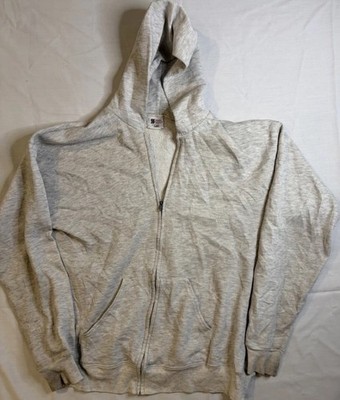 Lee Sturdy Sweats Men's Gray Full Zip Fleece Hoodie Pockets Size L