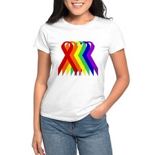 CafePress Ribbons For All Women's T Shirt Women's T-Shirt 164741639