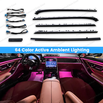 For Mercedes Benz S-Class W223 S500 S580 Interior Trim Set Active Ambient Light