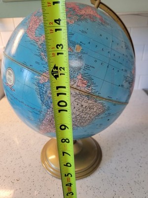 Cram's Imperial World Globe vintage,rotating,12