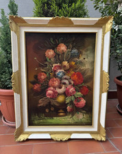 DIPINTO VICI (VINCENZO) CICALA OLIO SU TELA 50X70 NATURA MORTA - FIORI - FIRMATO