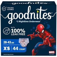Goodnites Boys' Nighttime Bedwetting Underwear, Size Extra Small 28-43 lbs ,...