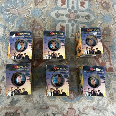 2001 Holiday Ornament Collection JC NSYNC Christmas Lot Of 6