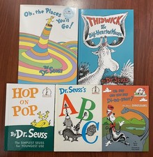Lot Of Dr. Seuss and The Cat In The Hat Leaning Library Books